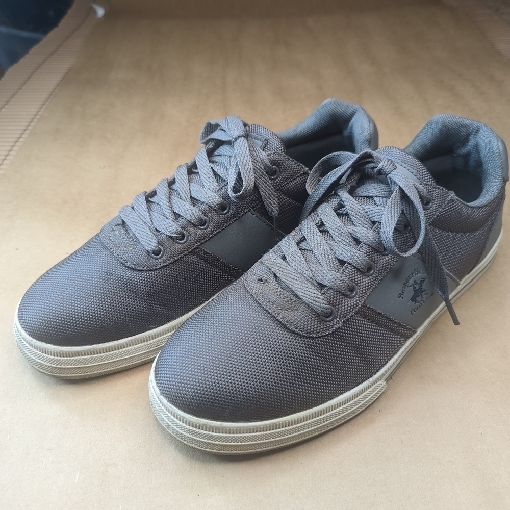 Beverly Hills Polo Club Sneakers Men's Sz 10 Grey Canvas Shoes